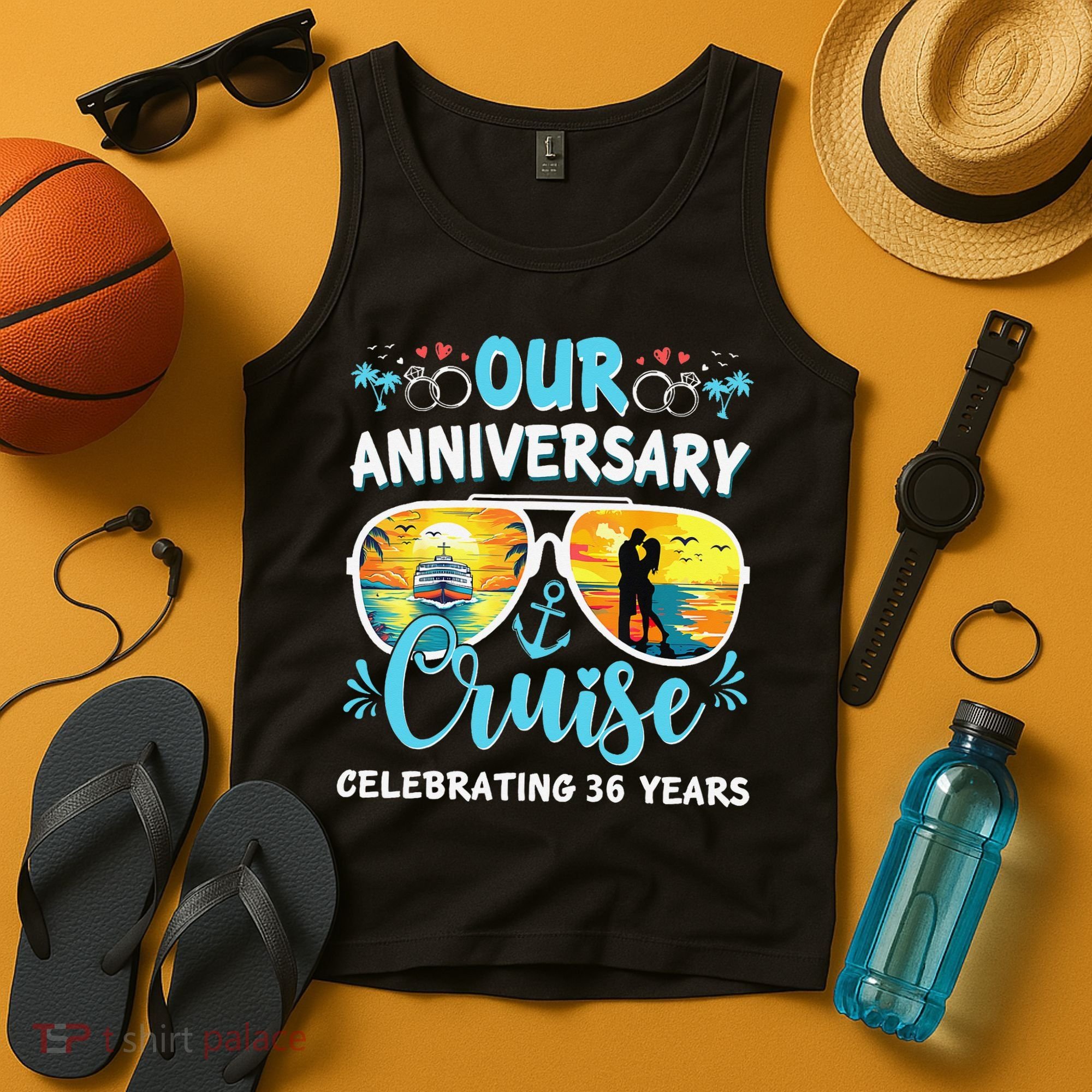Our Anniversary Cruise Celebrating 36 Year Couples Trip Tank Top