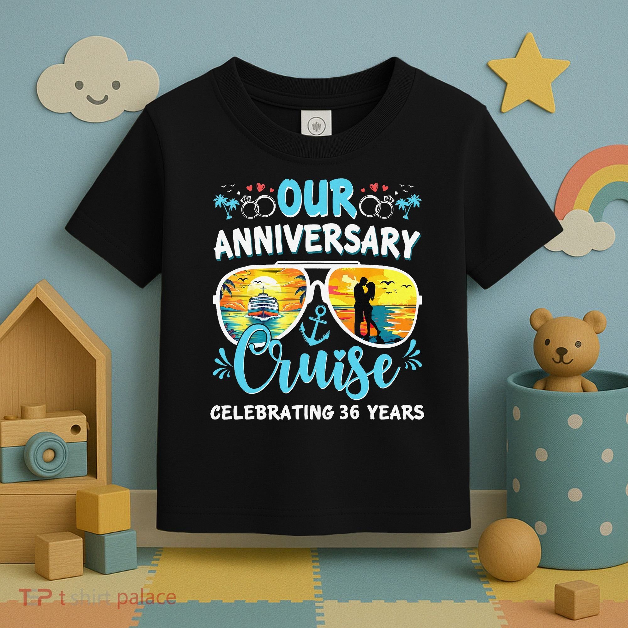 Our Anniversary Cruise Celebrating 36 Year Couples Trip Toddler T-Shirt