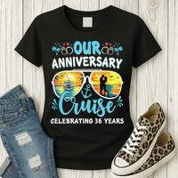 Our Anniversary Cruise Celebrating 36 Year Couples Trip Women's T-Shirt thumb 3
