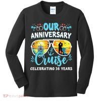 Our Anniversary Cruise Celebrating 36 Year Couples Trip Kids Long Sleeve Shirt thumb 0