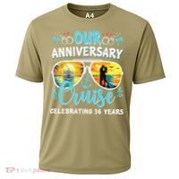 Our Anniversary Cruise Celebrating 36 Year Couples Trip Cooling Performance Crew T-Shirt thumb 0