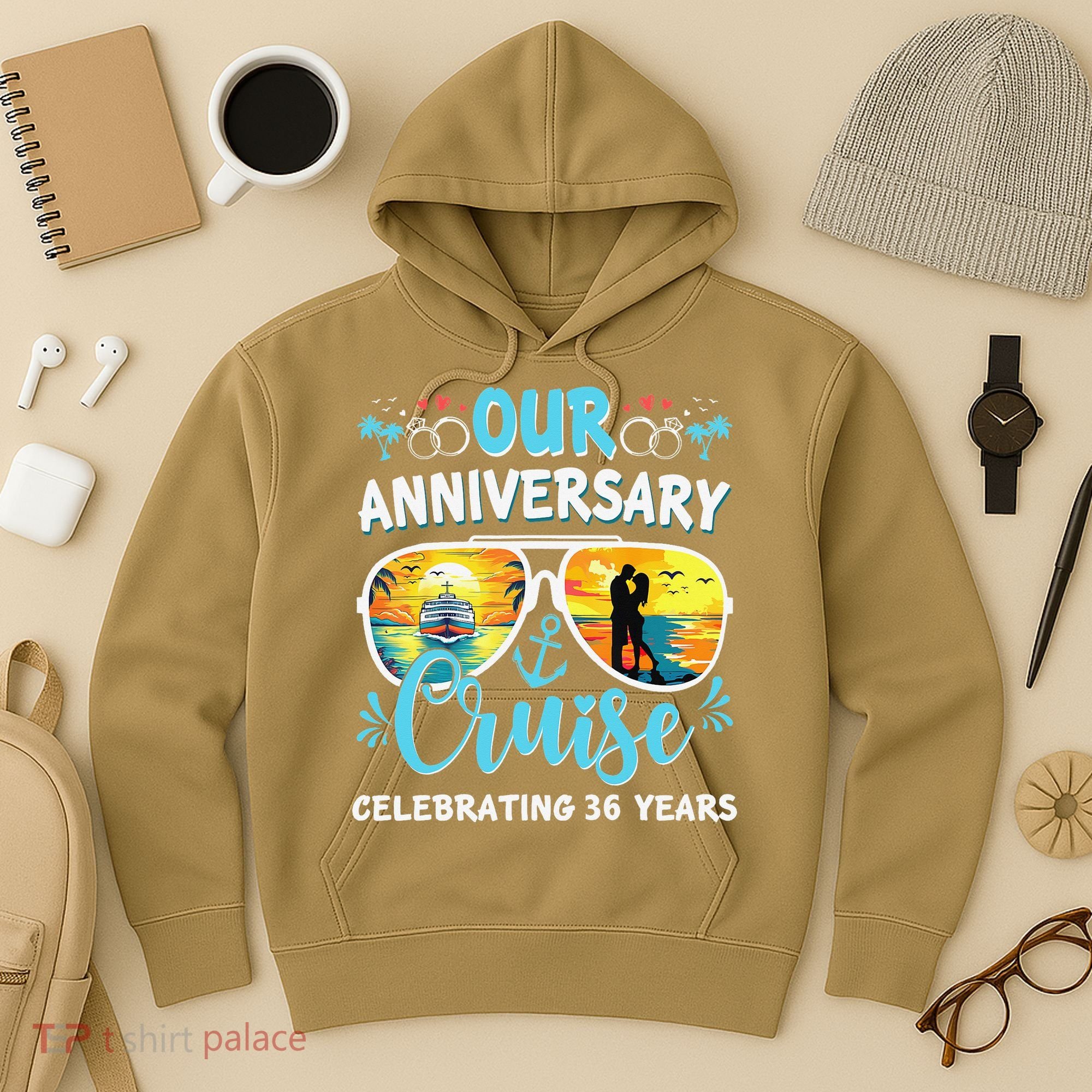 Our Anniversary Cruise Celebrating 36 Year Couples Trip Hoodie