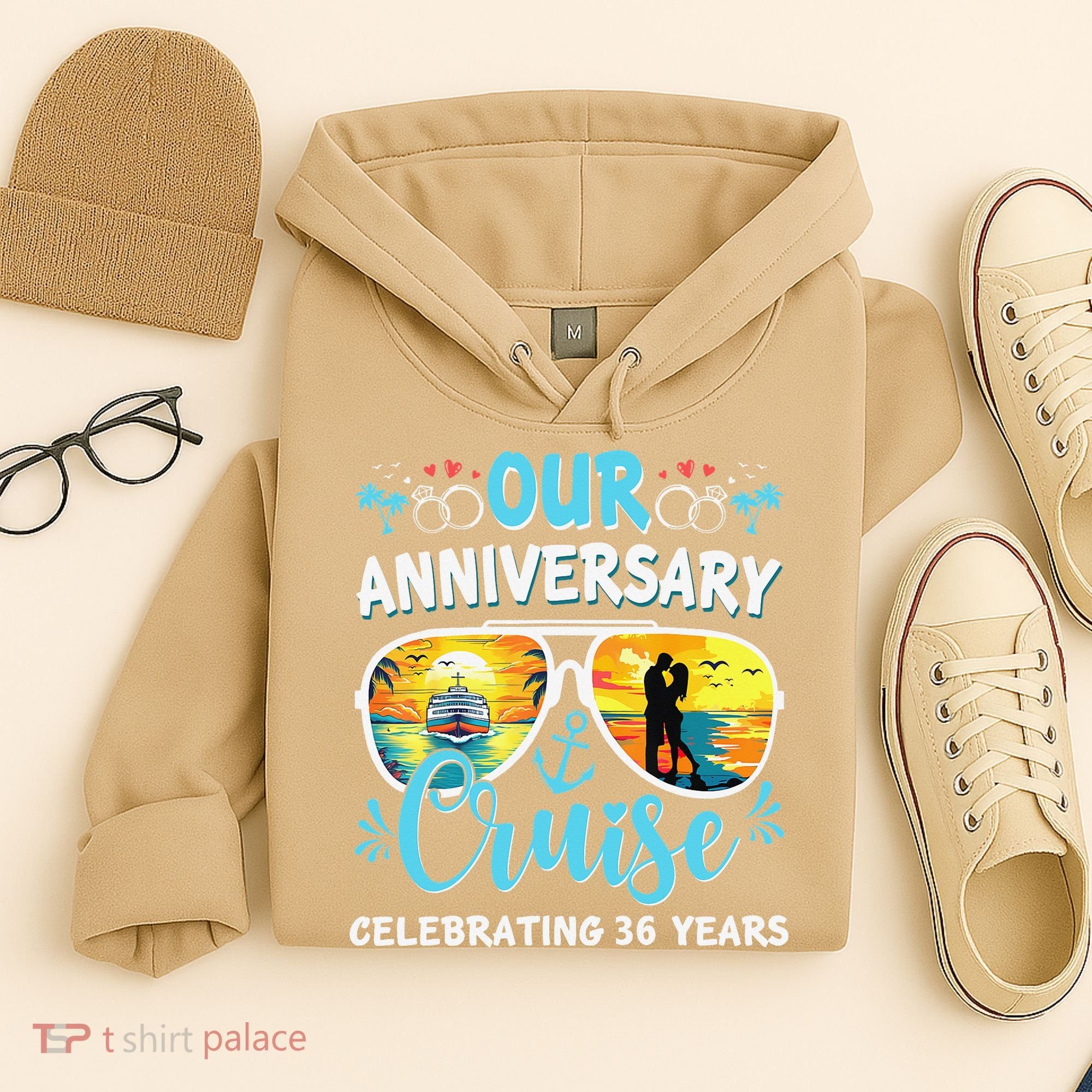 Our Anniversary Cruise Celebrating 36 Year Couples Trip Hoodie
