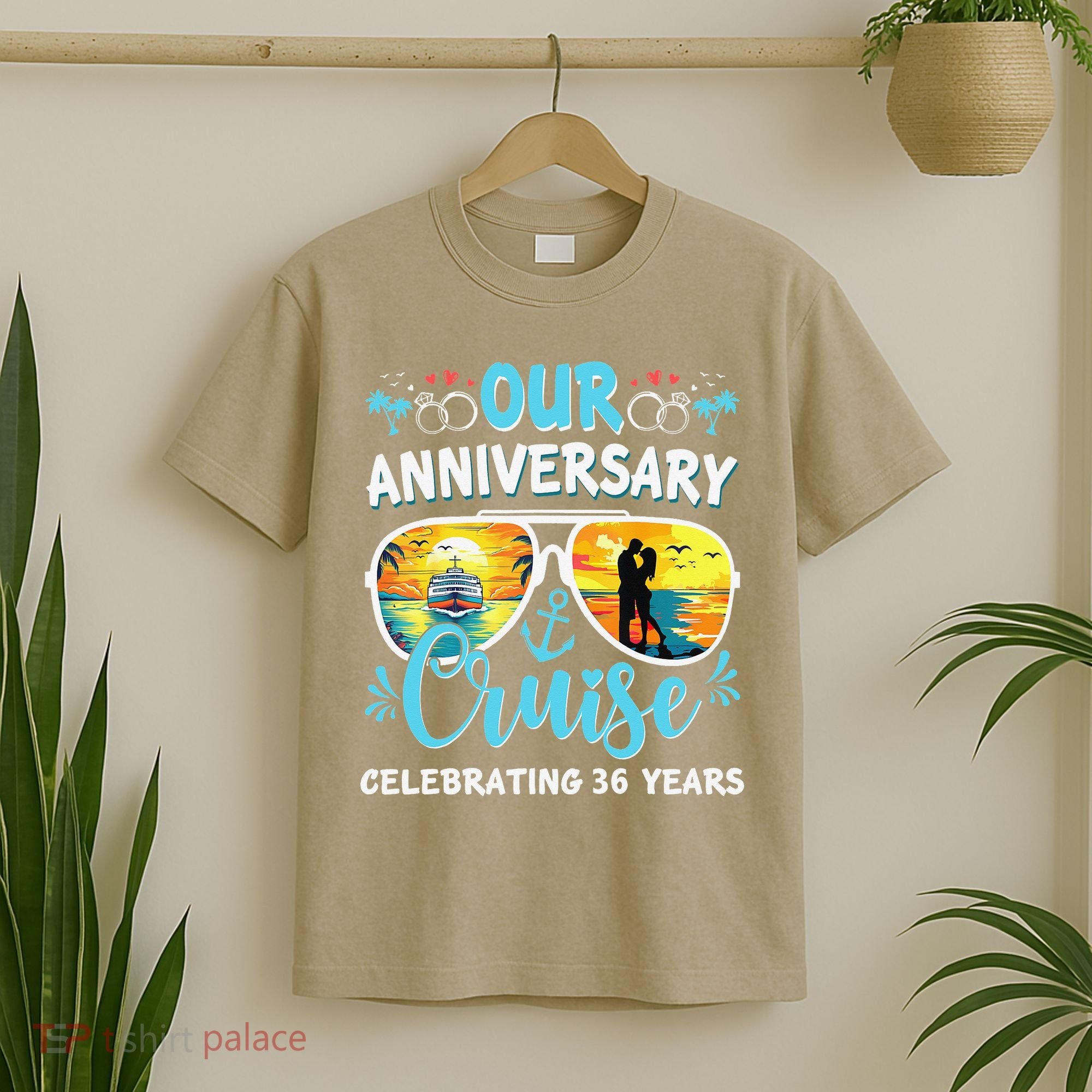 Our Anniversary Cruise Celebrating 36 Year Couples Trip T-Shirt