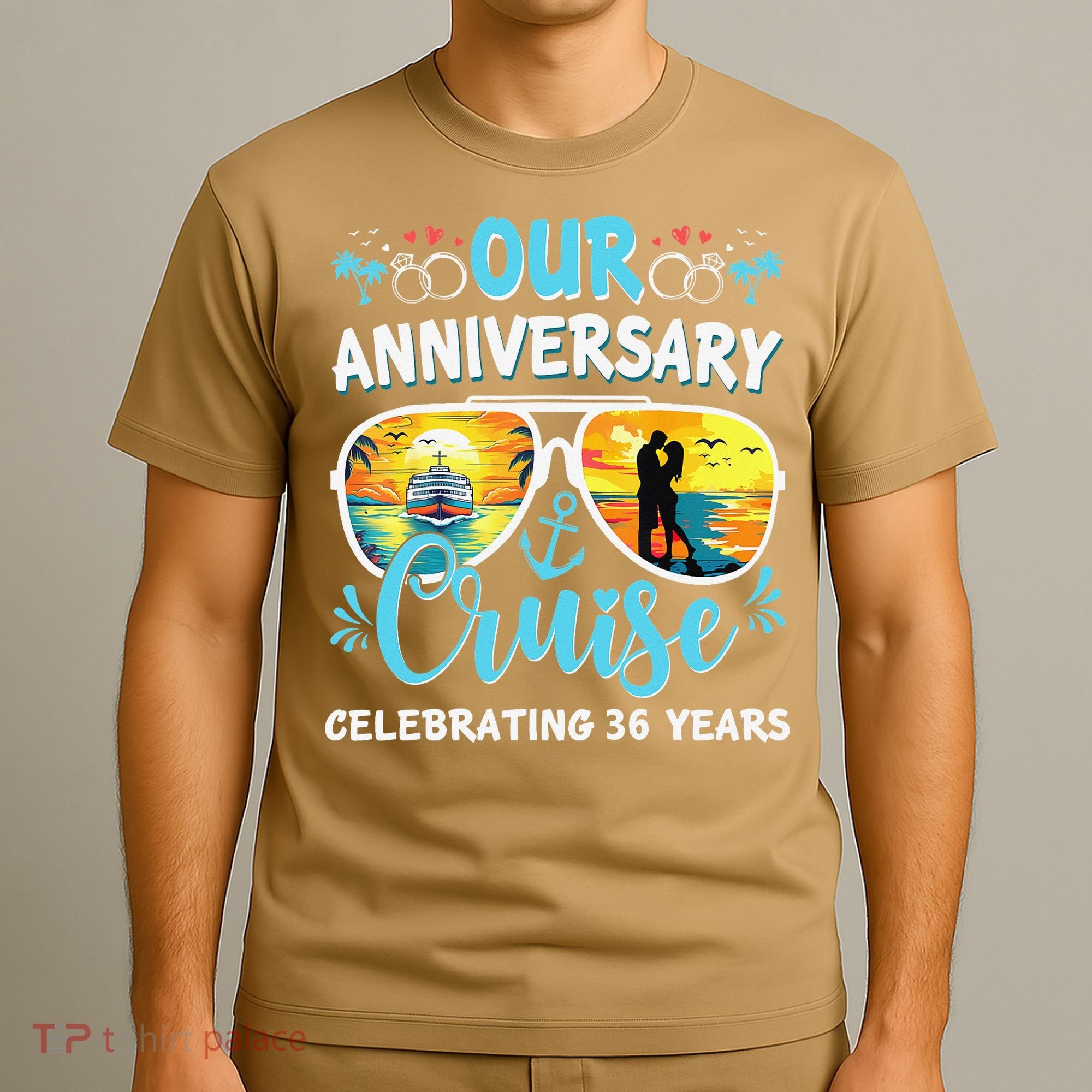 Our Anniversary Cruise Celebrating 36 Year Couples Trip T-Shirt