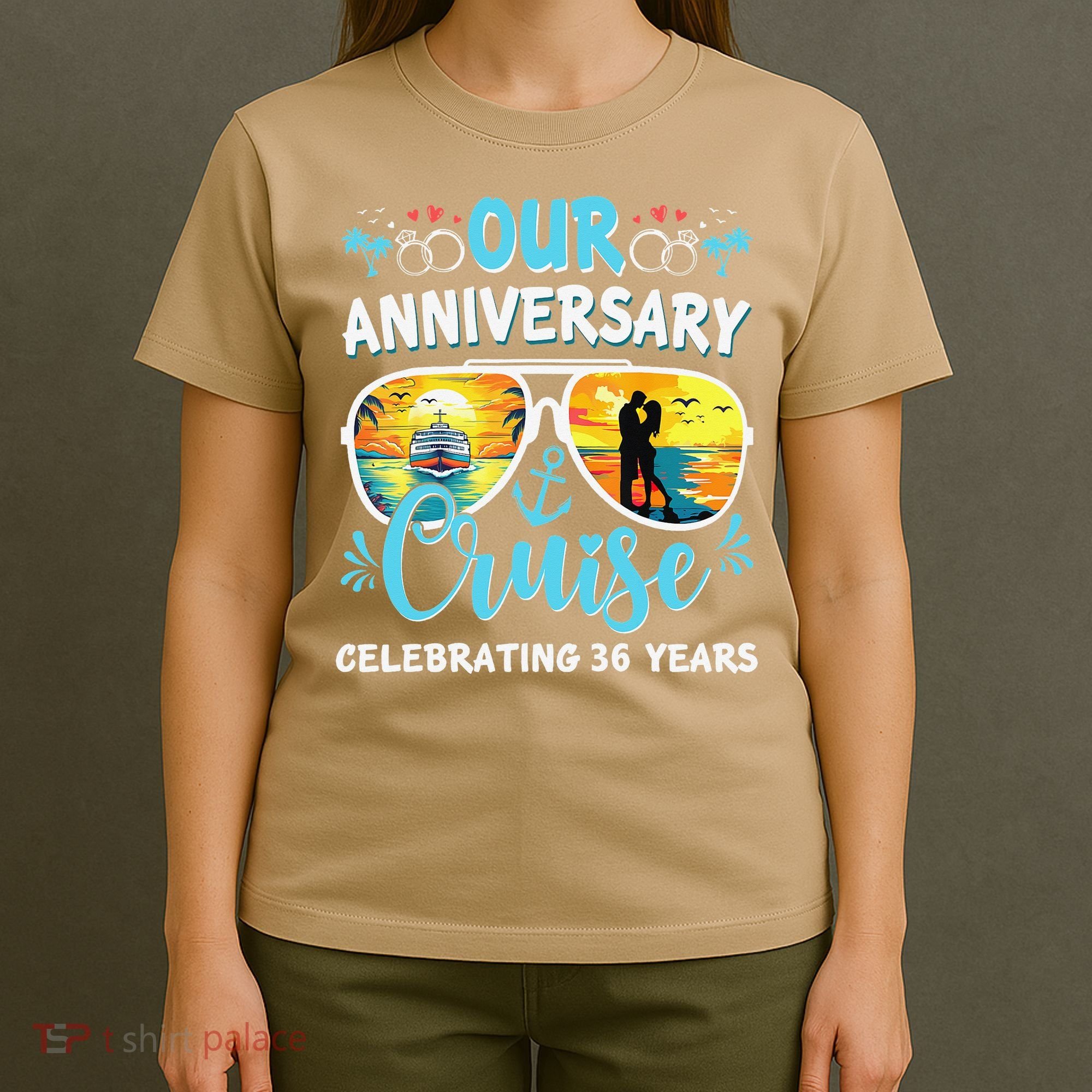 Our Anniversary Cruise Celebrating 36 Year Couples Trip T-Shirt