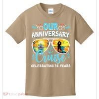 Our Anniversary Cruise Celebrating 36 Year Couples Trip Kids T-Shirt thumb 0