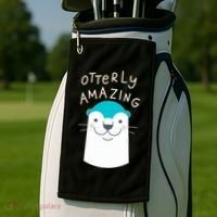 Otterly Amazing Cute Funny Golf Towel thumb 2