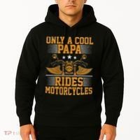 Only A Cool Papa Rides Motorcycles Motorcycles Rider Hoodie thumb 2