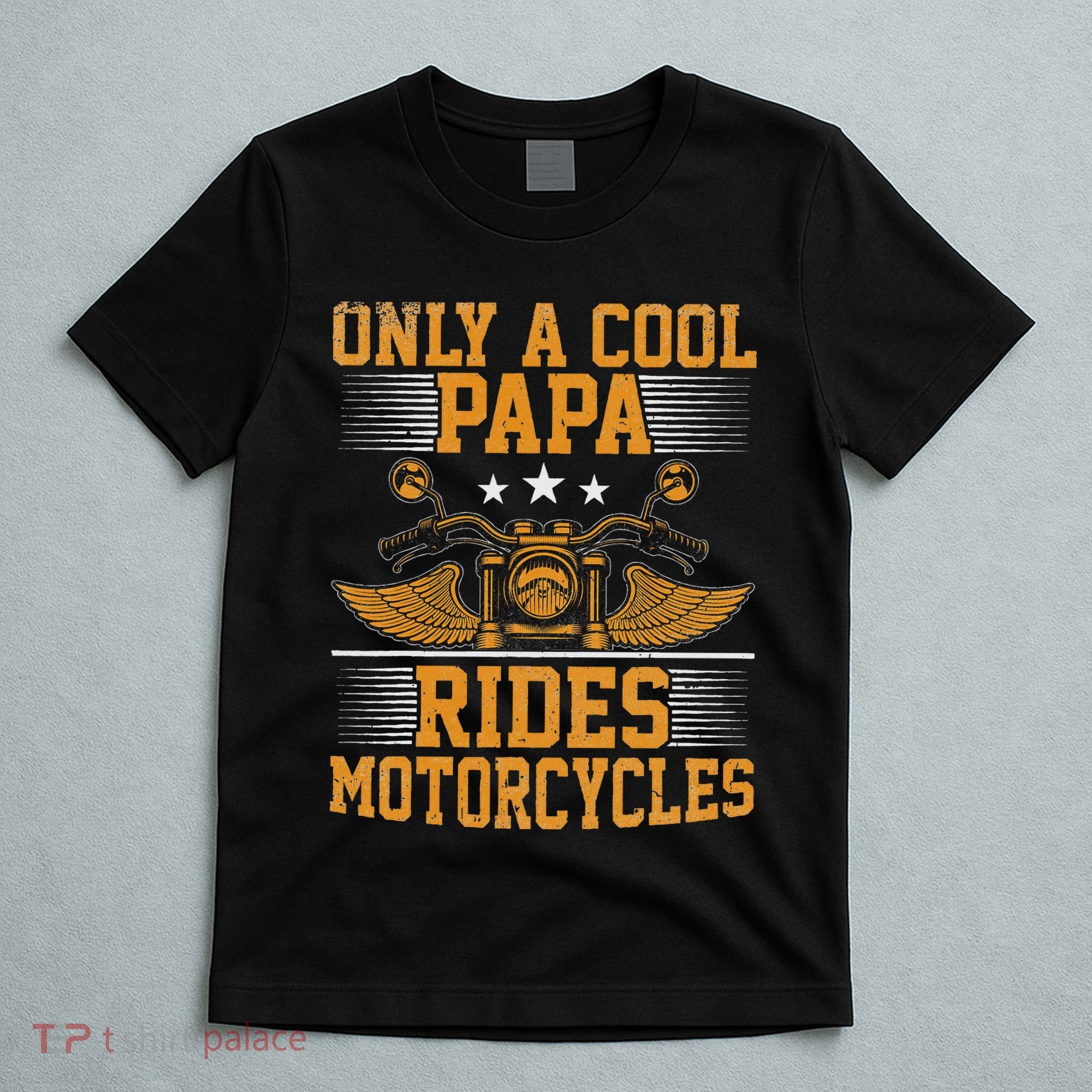 Only A Cool Papa Rides Motorcycles Motorcycles Rider T-Shirt