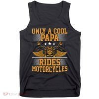 Only A Cool Papa Rides Motorcycles Motorcycles Rider Tank Top thumb 0