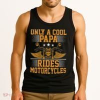 Only A Cool Papa Rides Motorcycles Motorcycles Rider Tank Top thumb 3