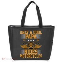 Only A Cool Papa Rides Motorcycles Motorcycles Rider Tote Bag thumb 0