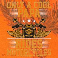 Only A Cool Papa Rides Motorcycles Motorcycles Rider Kati Licensed 12" Camo Cuffed Beanie thumb 2