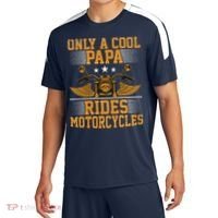Only A Cool Papa Rides Motorcycles Motorcycles Rider Sport-Tek Competitor United Soccer Jersey thumb 0