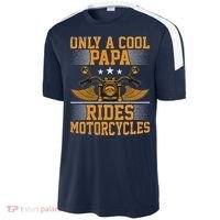 Only A Cool Papa Rides Motorcycles Motorcycles Rider Sport-Tek Competitor United Soccer Jersey thumb 2