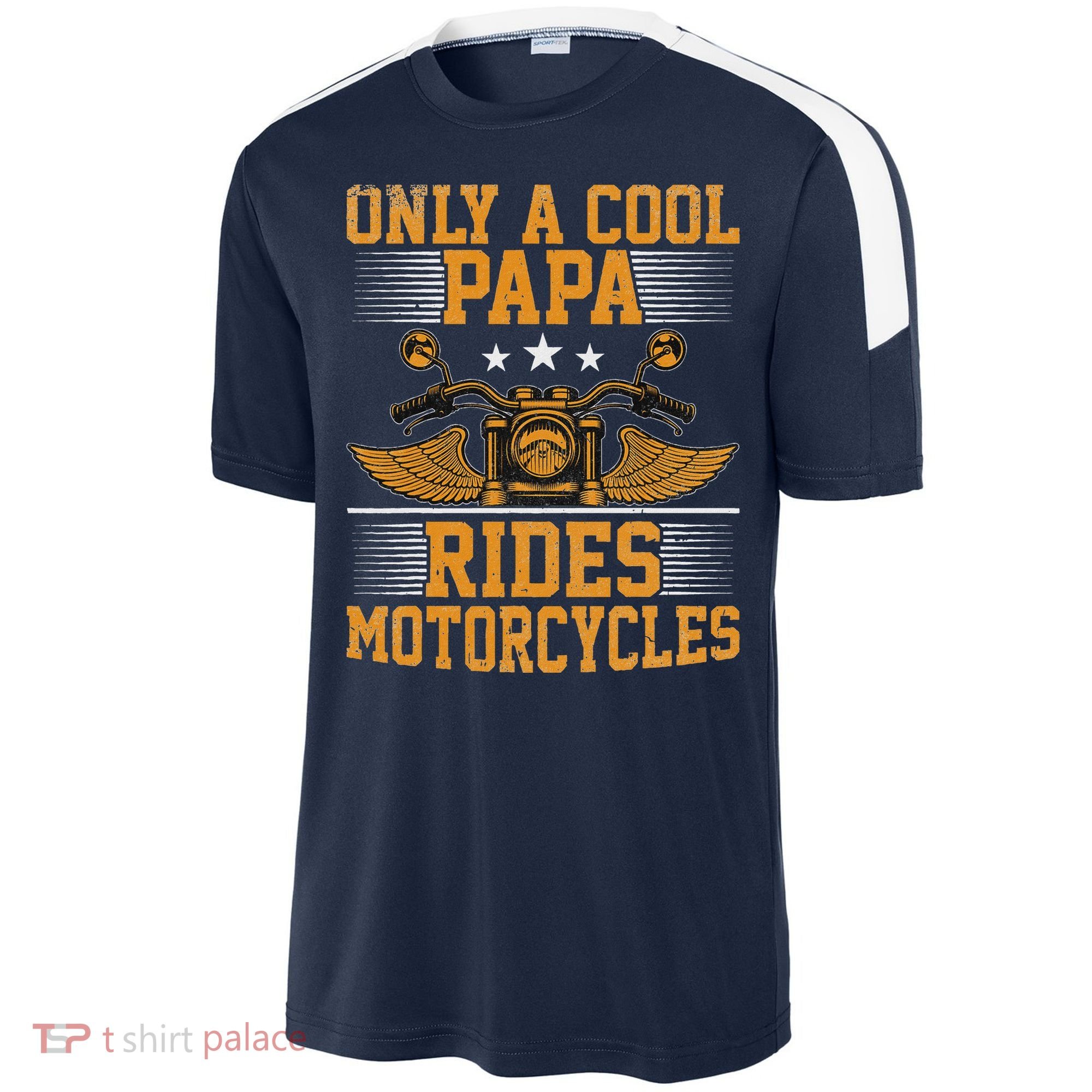 Only A Cool Papa Rides Motorcycles Motorcycles Rider Sport-Tek Competitor United Soccer Jersey