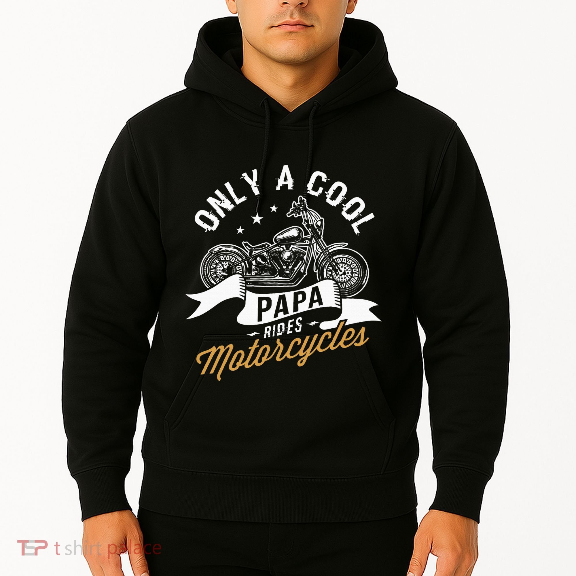 Only A Cool Papa Rides Motorcycles Hoodie