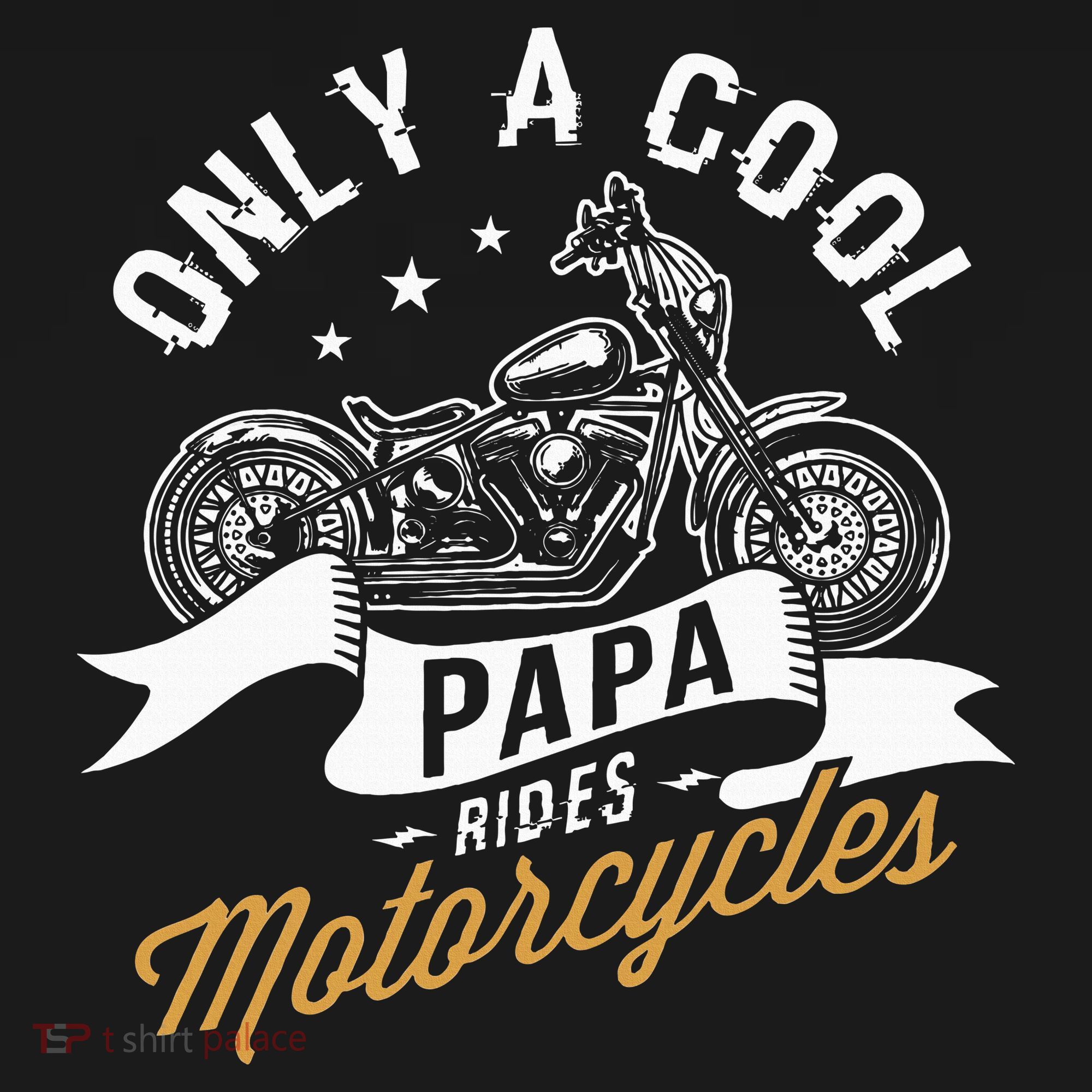 Only A Cool Papa Rides Motorcycles Long Sleeve Shirt