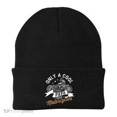 Only A Cool Papa Rides Motorcycles Beanie
