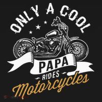 Only A Cool Papa Rides Motorcycles Mousepad thumb 1