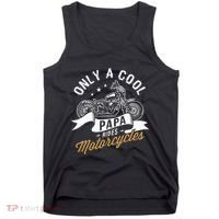 Only A Cool Papa Rides Motorcycles Tank Top thumb 0