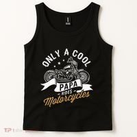 Only A Cool Papa Rides Motorcycles Tank Top thumb 2