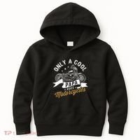 Only A Cool Papa Rides Motorcycles Kids Hoodie thumb 0