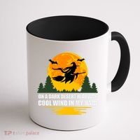 On A Dark Desert Highway Cool Wind In My Hair Halloween Quote Coffee Mug thumb 1