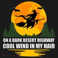 On A Dark Desert Highway Cool Wind In My Hair Halloween Quote Ornament thumb 1