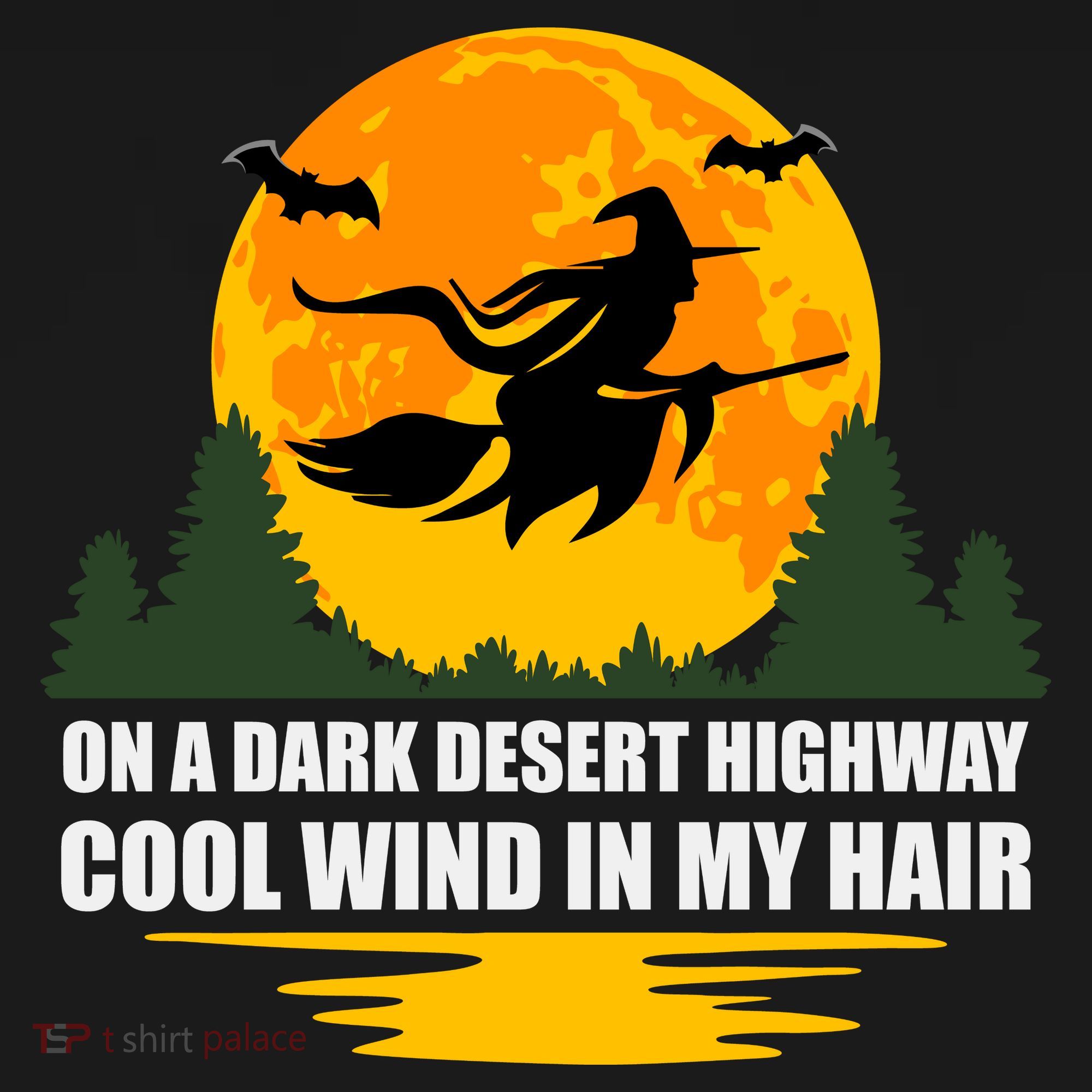On A Dark Desert Highway Cool Wind In My Hair Halloween Quote Ornament