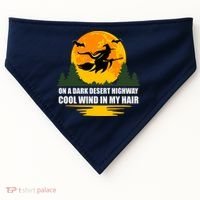 On A Dark Desert Highway Cool Wind In My Hair Halloween Quote USA-Made Doggie Bandana thumb 0