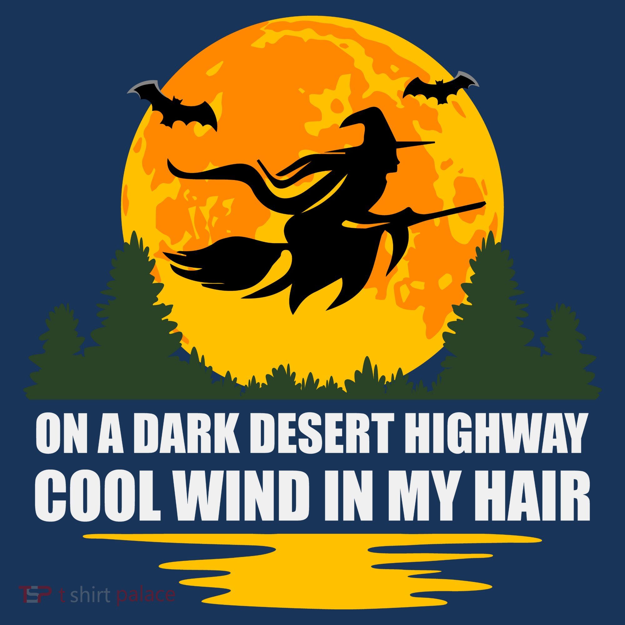 On A Dark Desert Highway Cool Wind In My Hair Halloween Quote Women's Hoodie