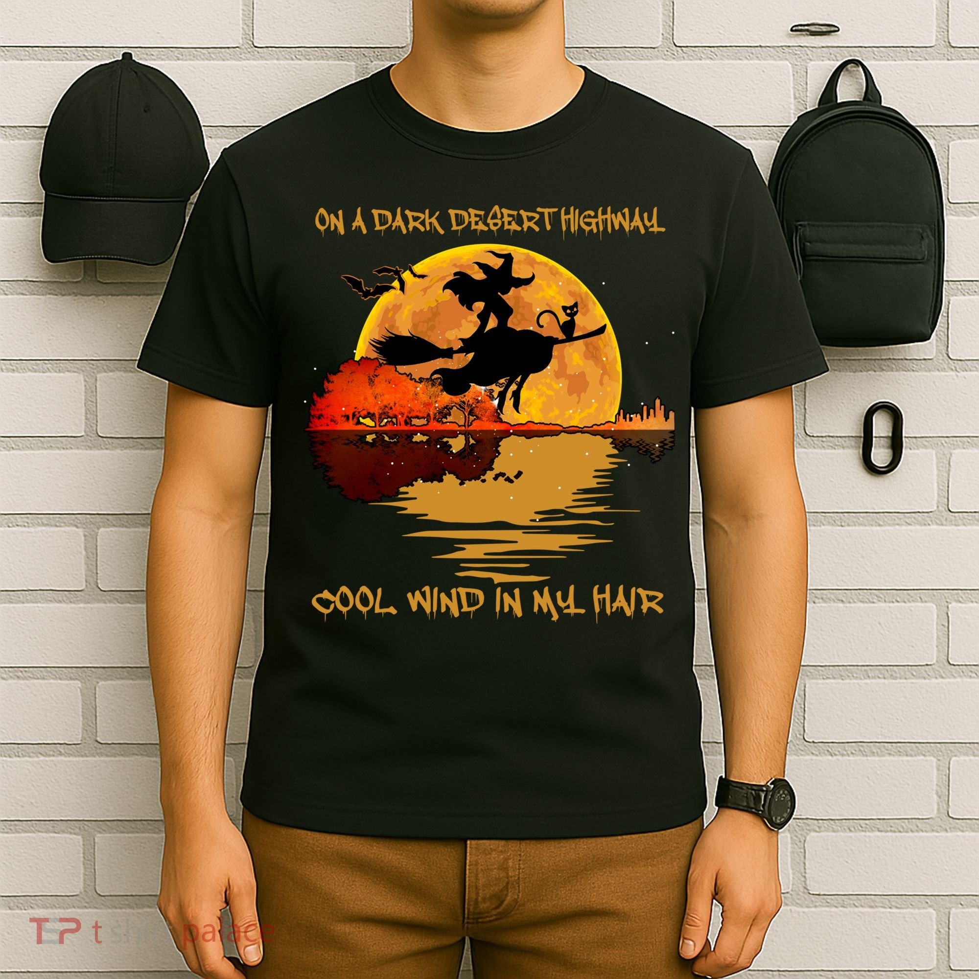 On A Dark Desert Highway Cool Wind In My Hair Witch T-Shirt