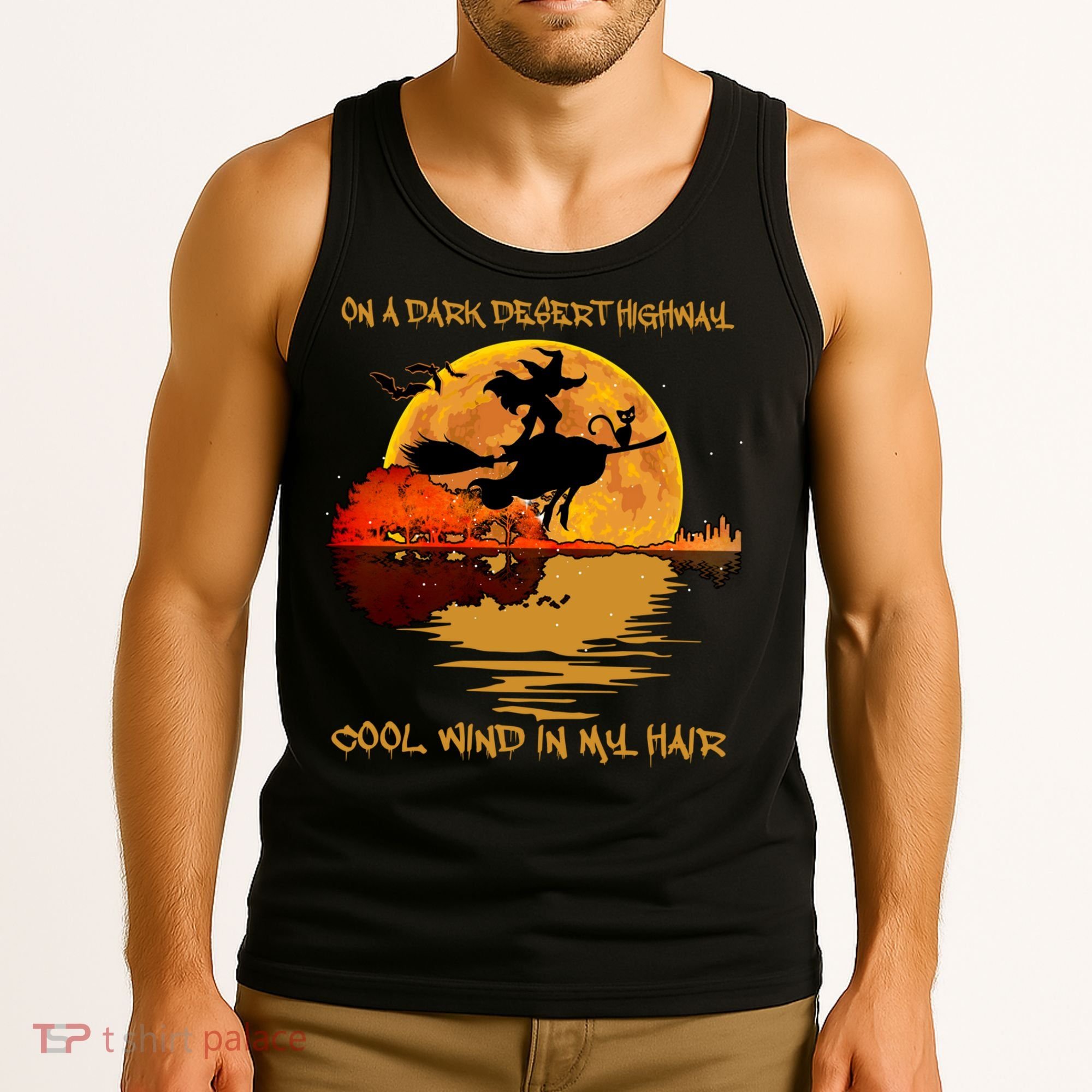 On A Dark Desert Highway Cool Wind In My Hair Witch Tank Top