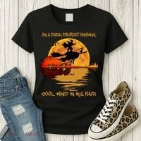 On A Dark Desert Highway Cool Wind In My Hair Witch Women's T-Shirt thumb 3