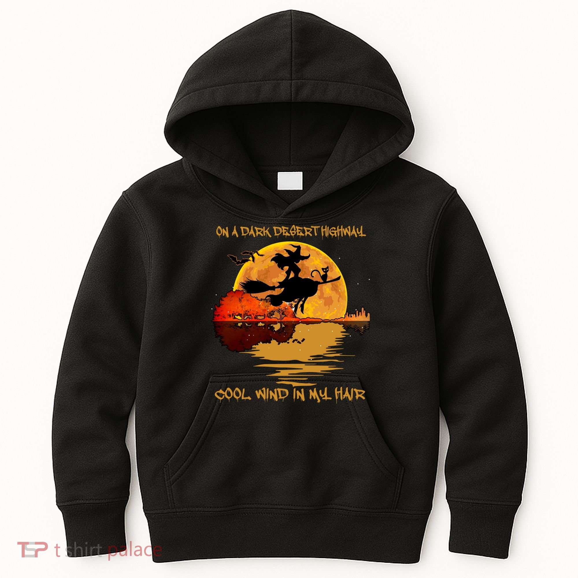 On A Dark Desert Highway Cool Wind In My Hair Witch Kids Hoodie