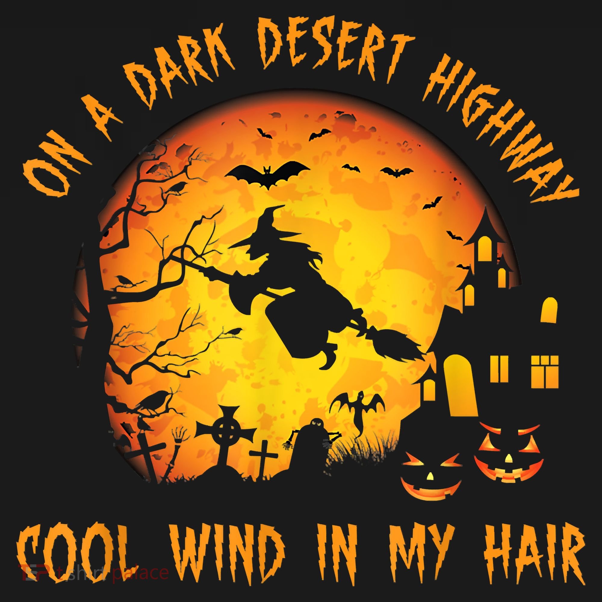 On A Dark Desert HighwayCool Wind In My Hair Witch Women's T-Shirt