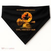 On A Dark Desert Highway Witch USA-Made Doggie Bandana thumb 0