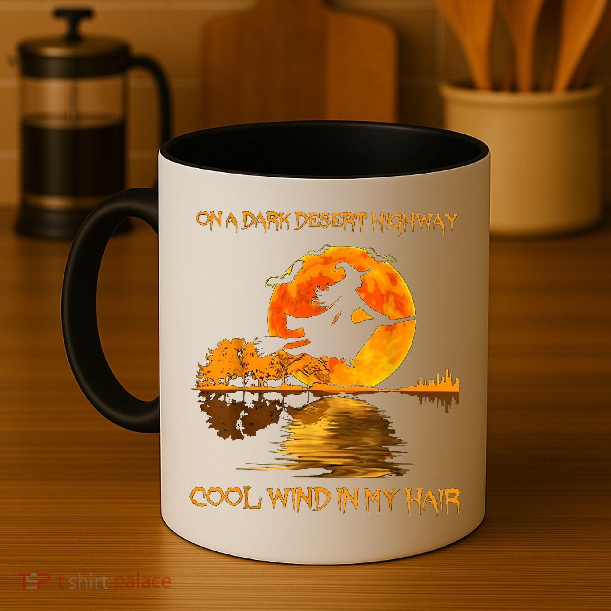 On A Dark Desert Highway Witch Coffee Mug