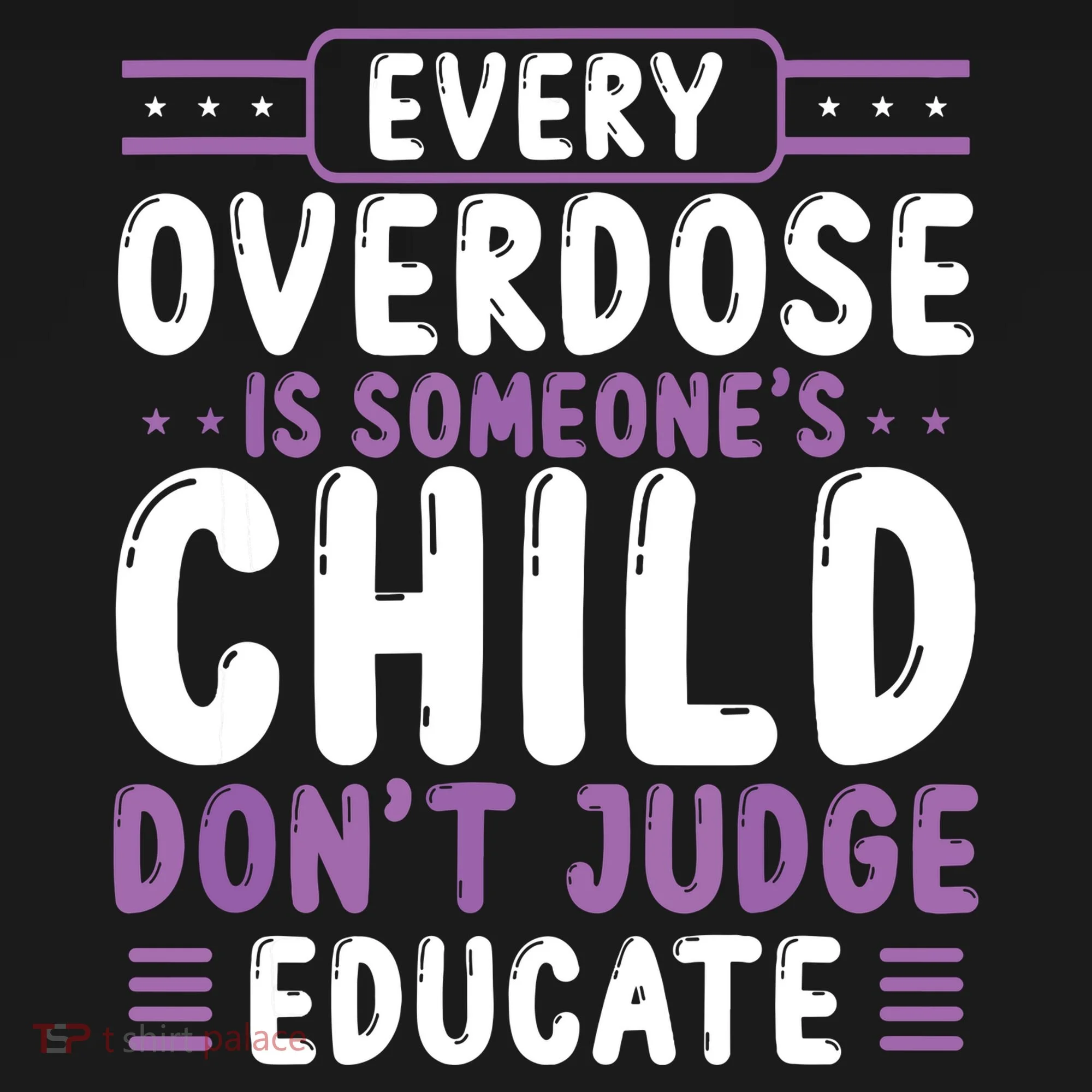 Overdose Awareness Dont Judge Educate Purple Ribbon Button