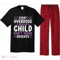 Overdose Awareness Dont Judge Educate Purple Ribbon Pajama Set thumb 0