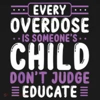 Overdose Awareness Dont Judge Educate Purple Ribbon Ornament thumb 1