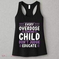 Overdose Awareness Dont Judge Educate Purple Ribbon Women's Tank Top thumb 3