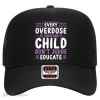Overdose Awareness Dont Judge Educate Purple Ribbon Hat thumb 0