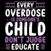 Overdose Awareness Dont Judge Educate Purple Ribbon Women's T-Shirt thumb 6