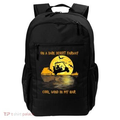 On A Dark Desert Fairway Golf Witch Cool Wind In My Hair Backpack