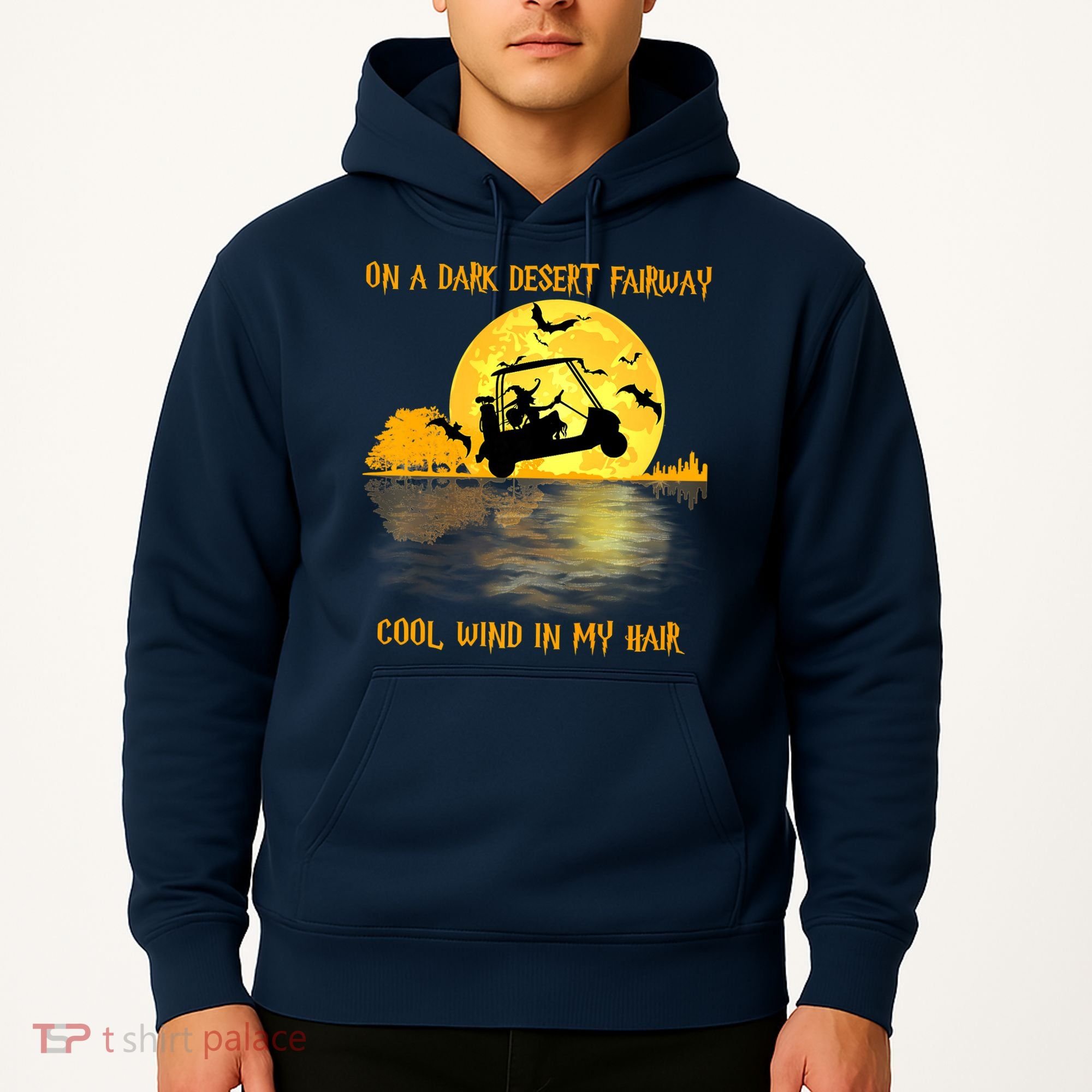 On A Dark Desert Fairway Golf Witch Cool Wind In My Hair Hoodie
