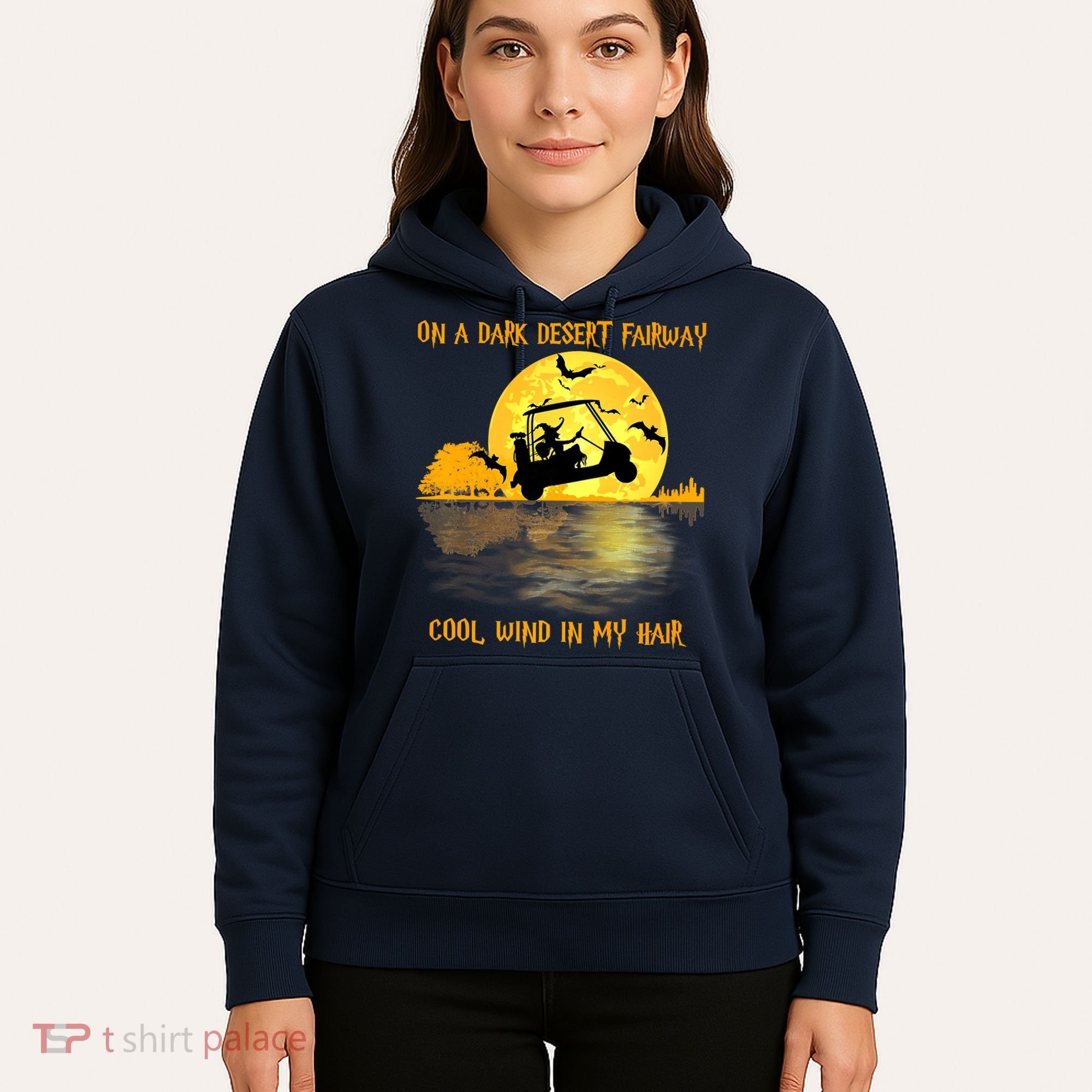 On A Dark Desert Fairway Golf Witch Cool Wind In My Hair Hoodie