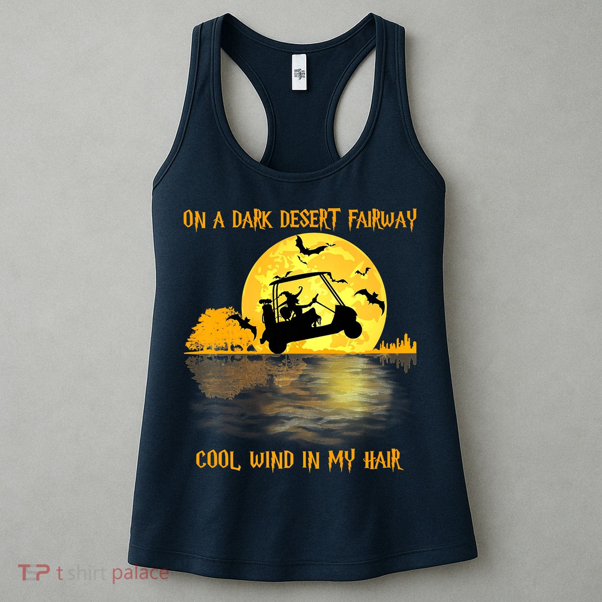On A Dark Desert Fairway Golf Witch Cool Wind In My Hair Women's Tank Top